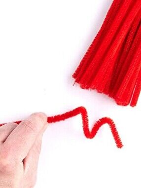 ❤️ Darice Red Chenille Stems 25 pcs 6 mm x 12 in Pipe Cleaners Crafts ❤️